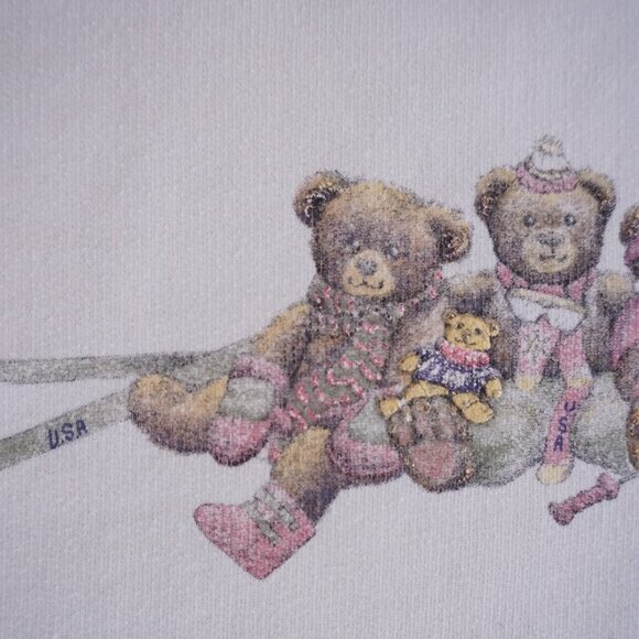 Vintage Northern Reflections Sweatshirt Teddy Bear Graphic White Grandmacore XL - Picture 9 of 11